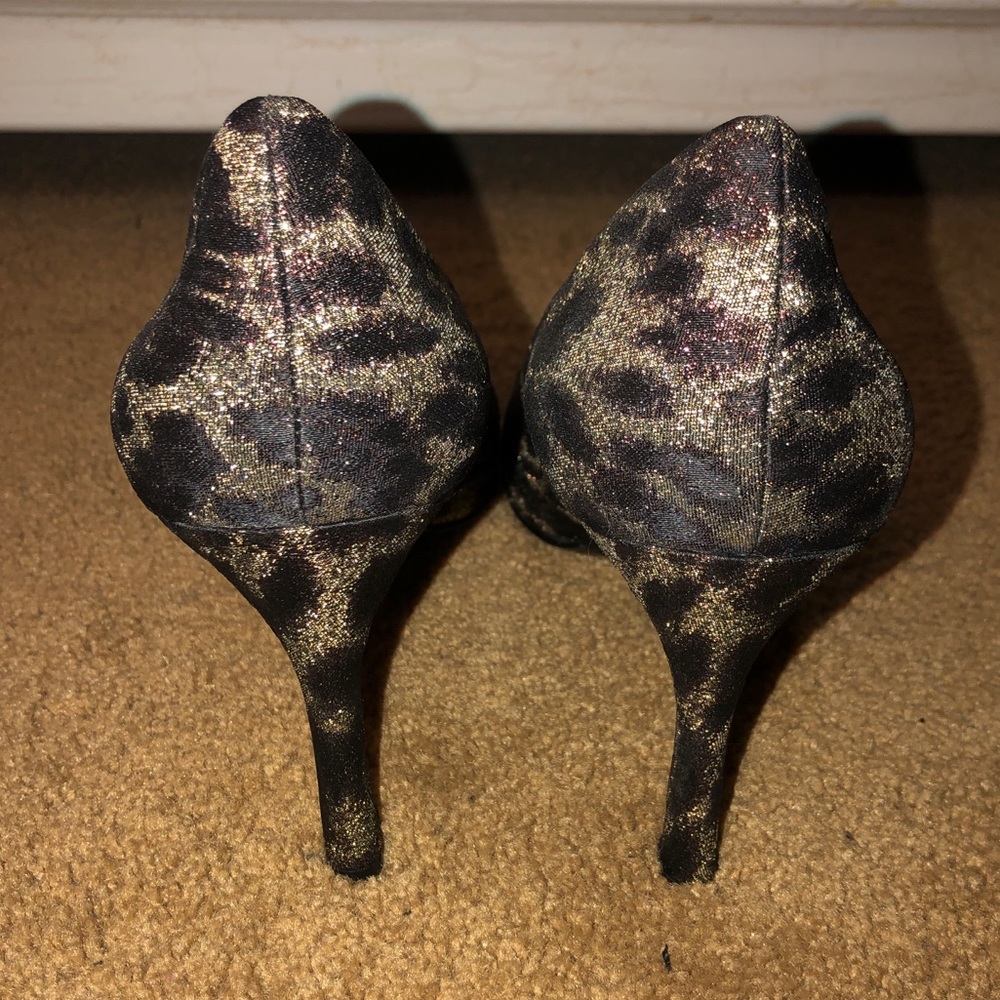 Nine West Leopard glitter heels - Picture 2 of 4
